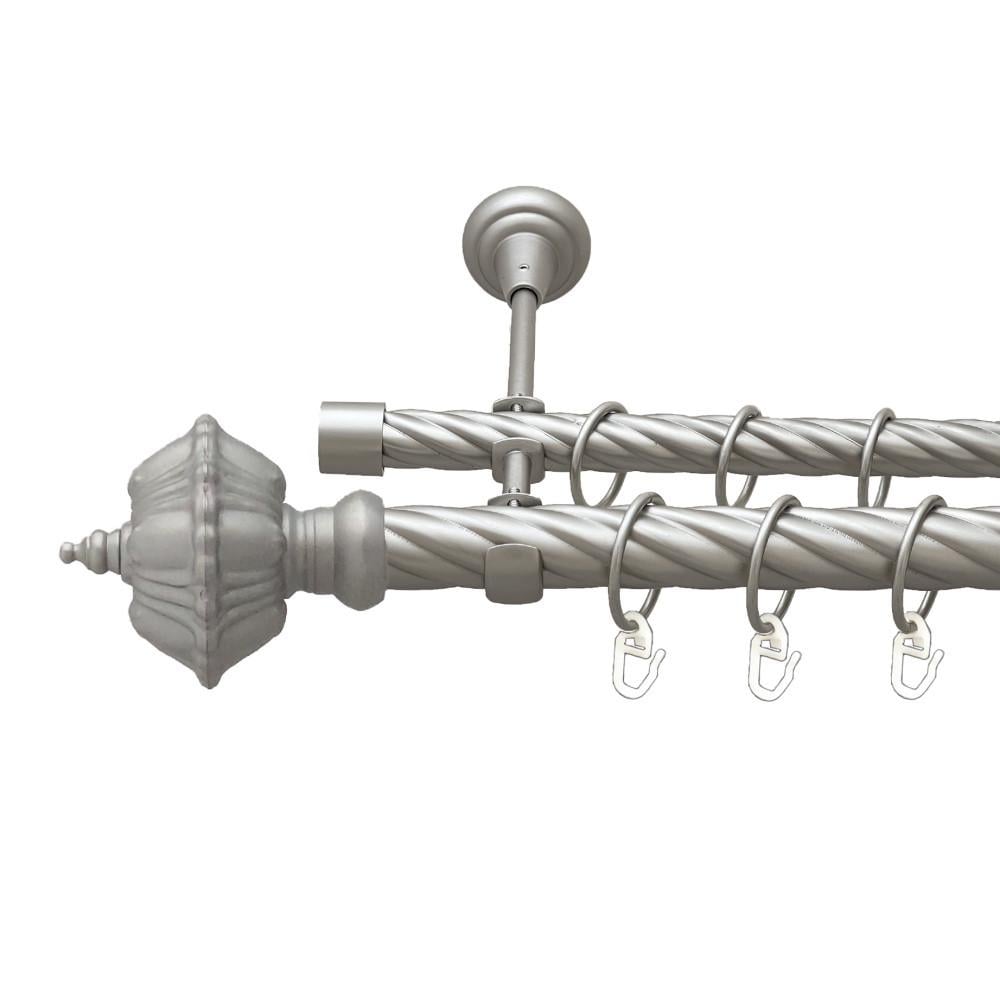 Карниз для штор Orvit Шато двухрядный скрученный 25/19 мм 240 см Сатин (00-00023734)