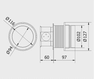 Удлинитель настольный выдвижной GTV COMFORT 100 мм 3 розетки SCHUKO 2xUSB 2,4 A Алюминий (AE-BPW3S100U-53) - фото 2