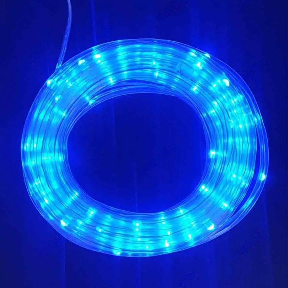 Гирлянда Роса в силиконовой трубке 100 LED от USB и сети 220 8 режимов IP65 10 м Синий