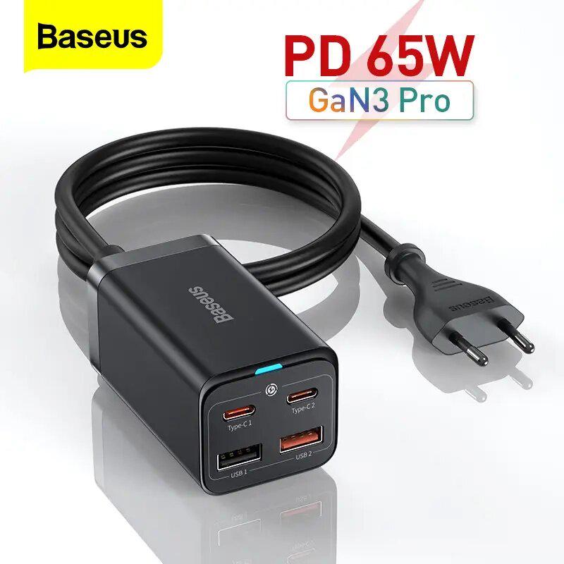 Зарядний пристрій Baseus GaN Pro 65W PD/QС Black (CCDK65E) - фото 22