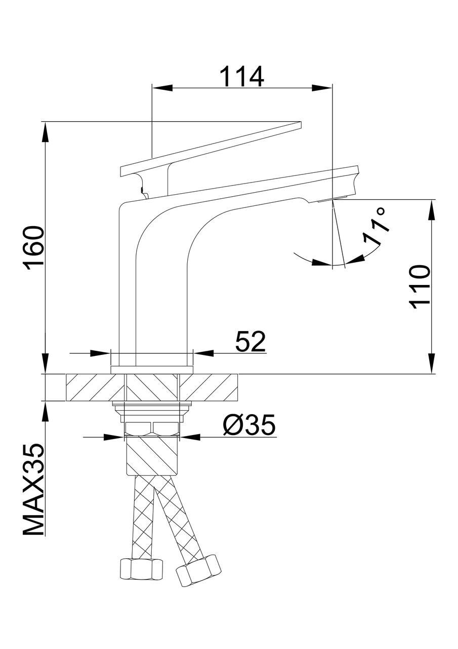 Змішувач для умивальника Frap H58 F1058 Білий/Хром - фото 7 Змішувач для умивальника Frap H58 F1058 Білий/Хром - фото 7
