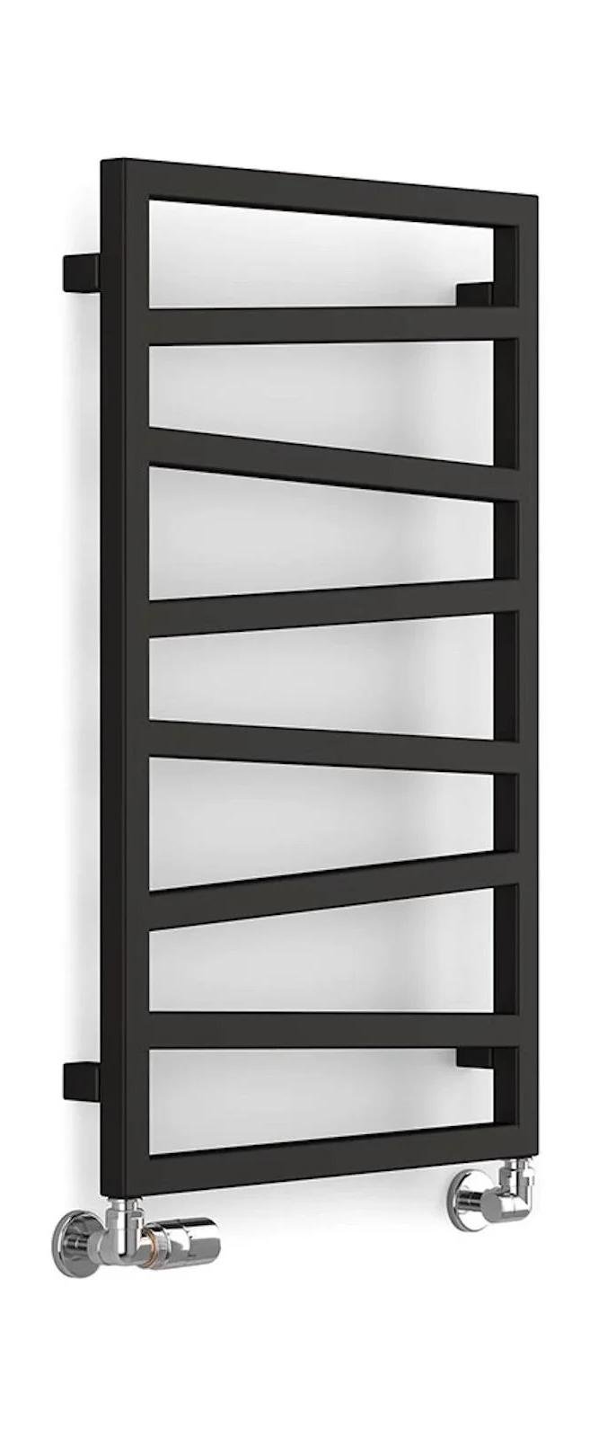 Полотенцесушитель комбинированный Terma Zigzag ТЄН MOA с вентилем Integra 835x500 мм Black mat (429)