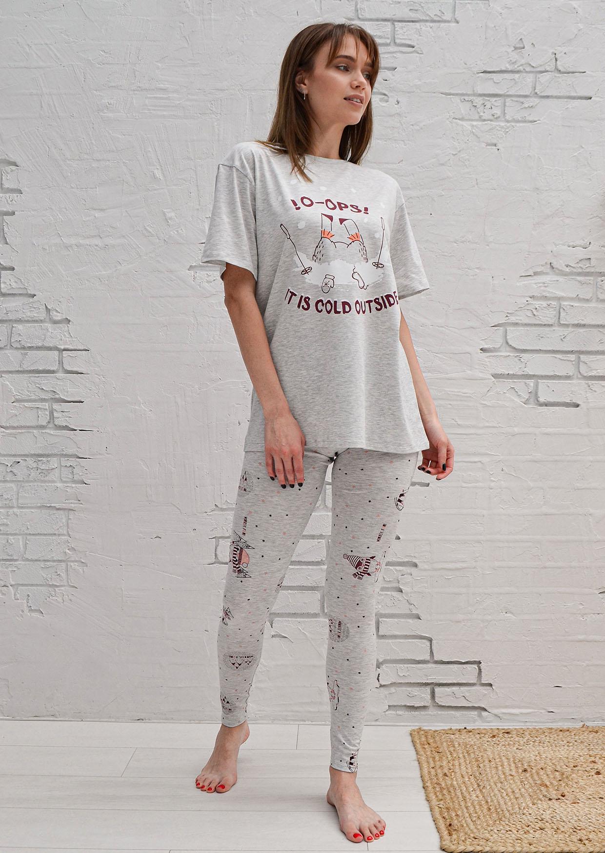 Піжама жіноча Leinle 16820 №1215 ХXL Сірий (4821215168206)