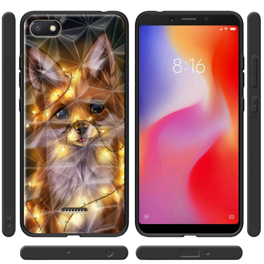 Чехол Boxface Xiaomi Redmi 6A Рождественская лиса Черный силикон с призмой (34811-up2399-37868) - фото 2 Чехол Boxface Xiaomi Redmi 6A Рождественская лиса Черный силикон с призмой (34811-up2399-37868) - фото 2