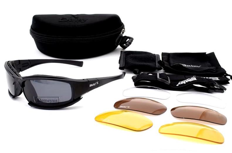 Окуляри Daisy X7 чорні поляризовані зі змінними лінзами