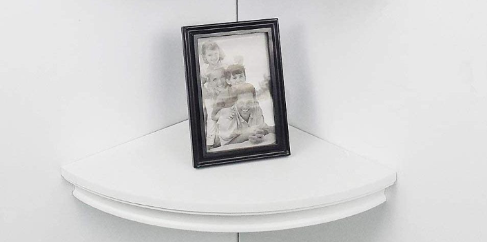 Полка настенная угловая из дерева Плата Зефир (УНП-000220)