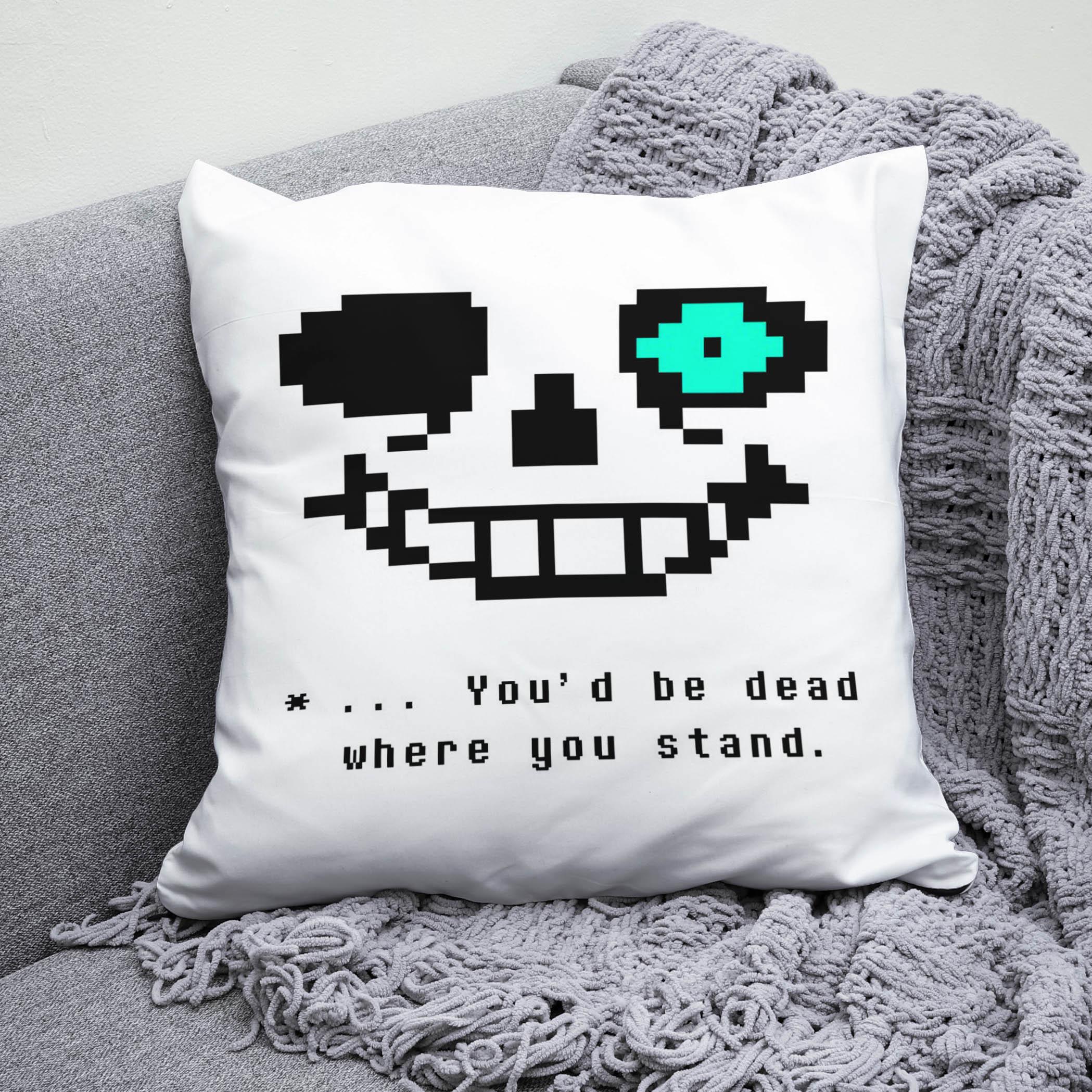 Плюшевая подушка квадрат с принтом игры Undertale Андертейл Санс