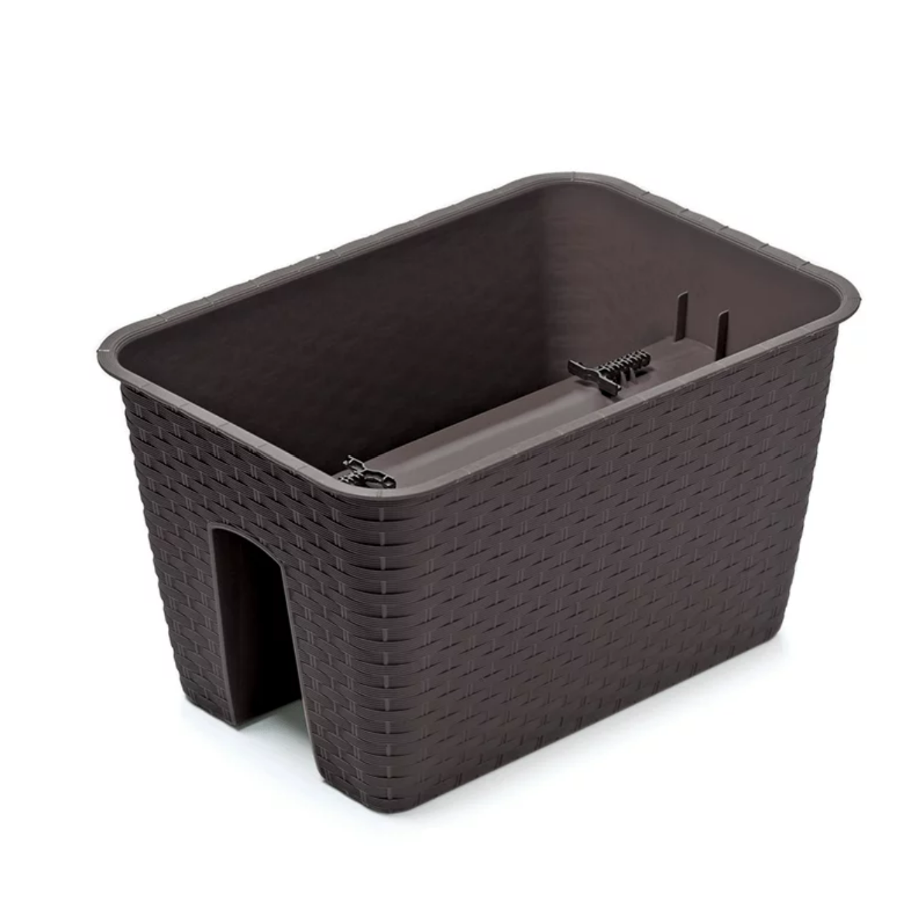 Горшок цветочный Prosperplast Ratolla Railing Square 40 см Коричневый (DRLB400-440U)
