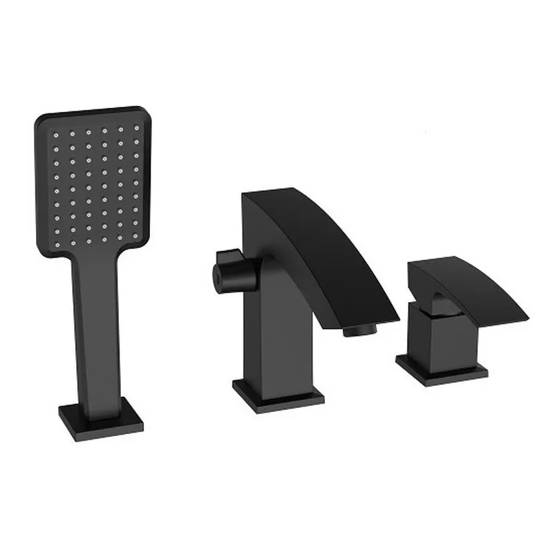 Змішувач на борт ванни KOER KB-43007-05 на 3 отвори Чорний (KR3453)