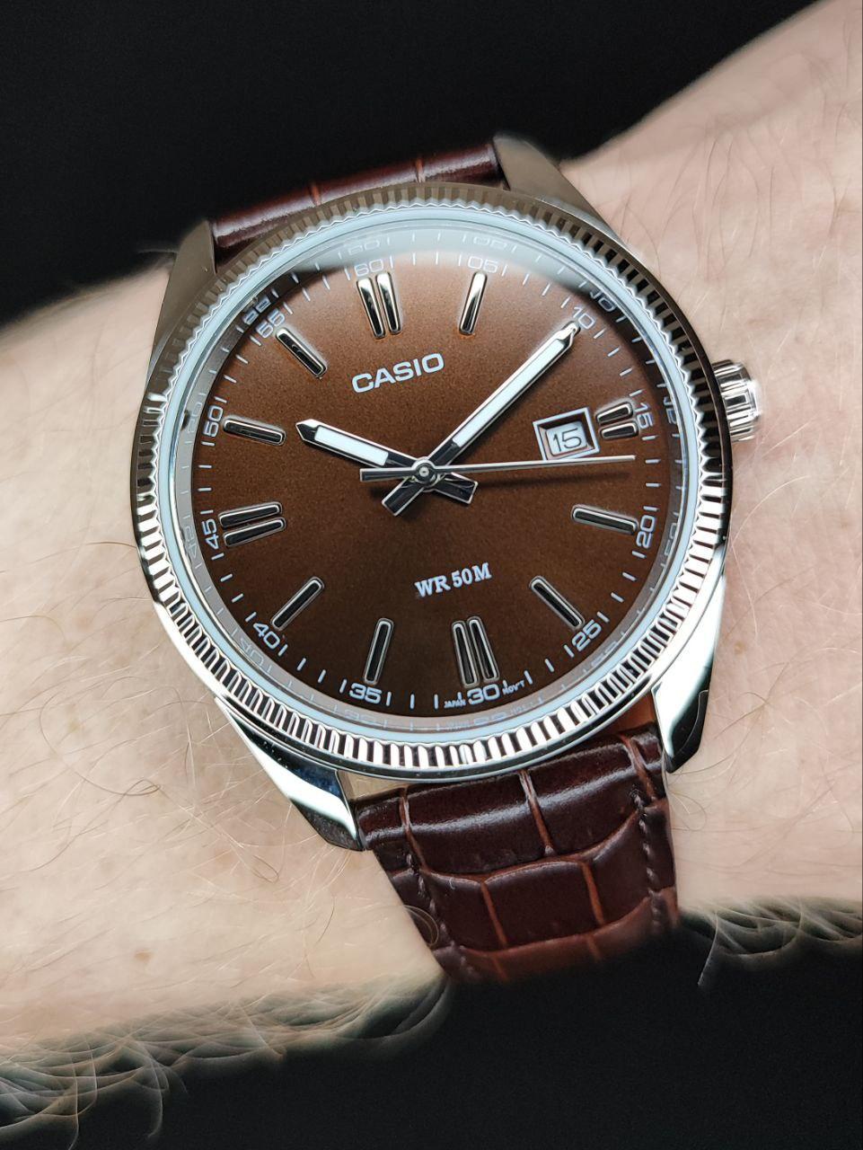 Наручные часы мужские Casio MTP-1302PL-5A Timeless Collection Коричневый (2705331048)