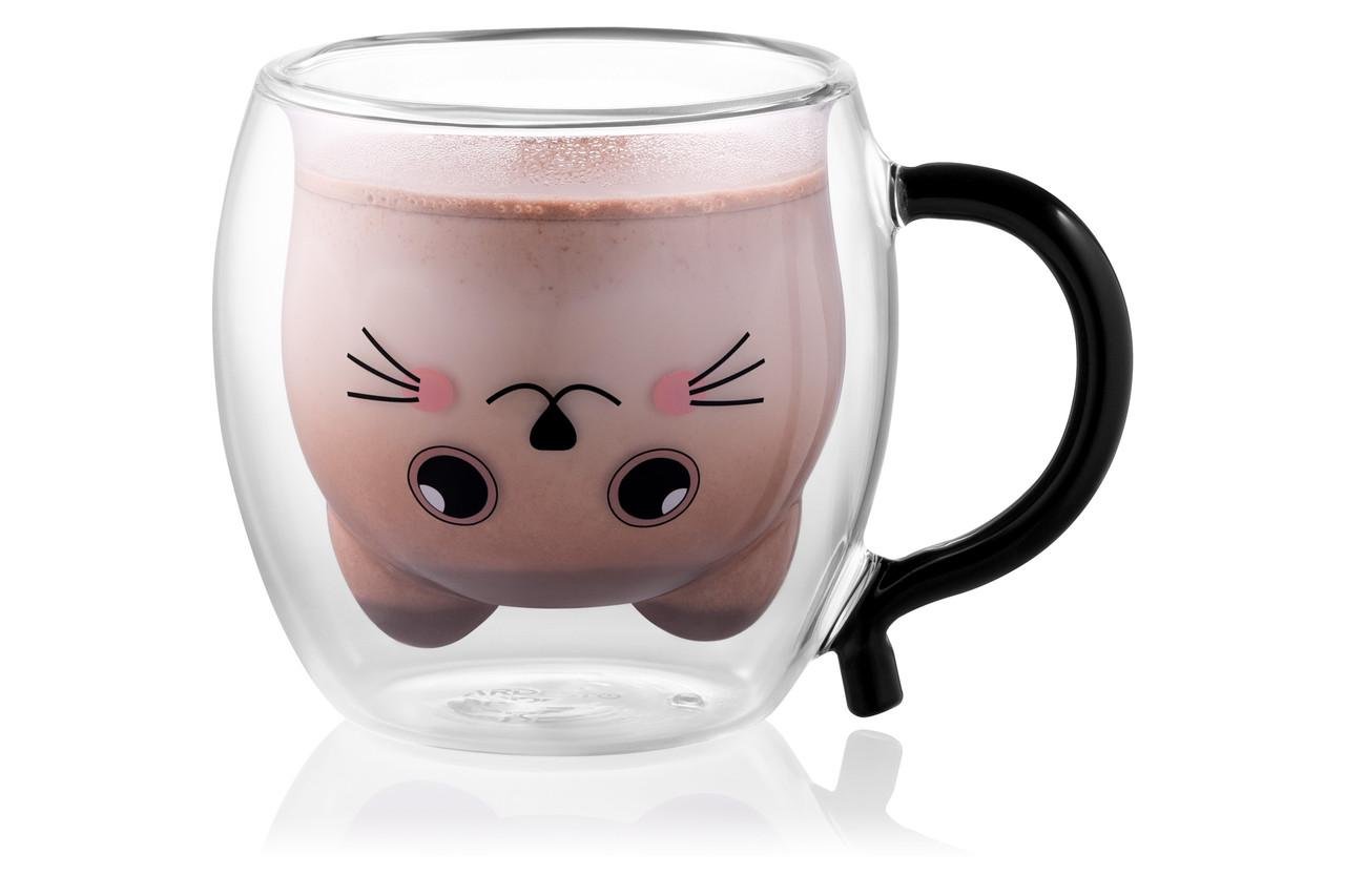 Чашки стеклянные Ardesto Animals с двойными стенками 250 мл 2 шт (iz16178) - фото 3 Чашки стеклянные Ardesto Animals с двойными стенками 250 мл 2 шт (iz16178) - фото 3