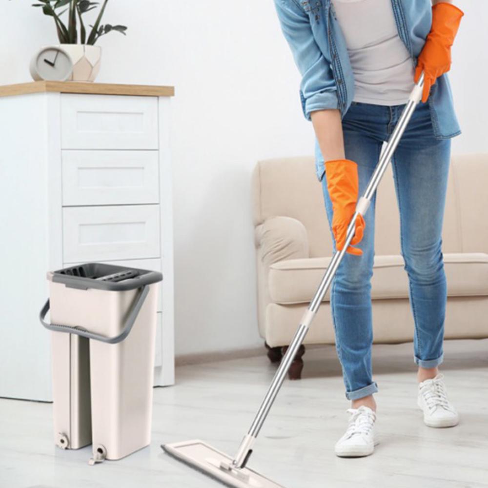 Швабра з відром Supretto Scratch Cleaning Mop та системою віджиму Сірий (ULT-2260036) - фото 9