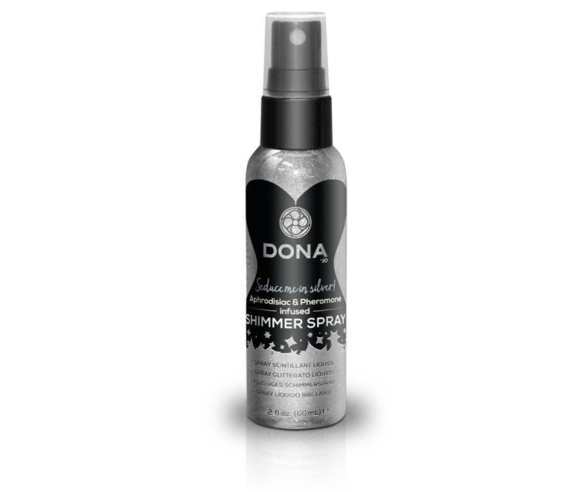 Спрей для тела с блестками DONA Shimmer Spray с феромонами 60 мл Silver (SO1530)