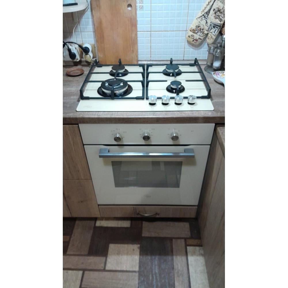 Варочная поверхность газовая Luxor EGS 740 RSW CH с подставкой WOK Бежевый - фото 10