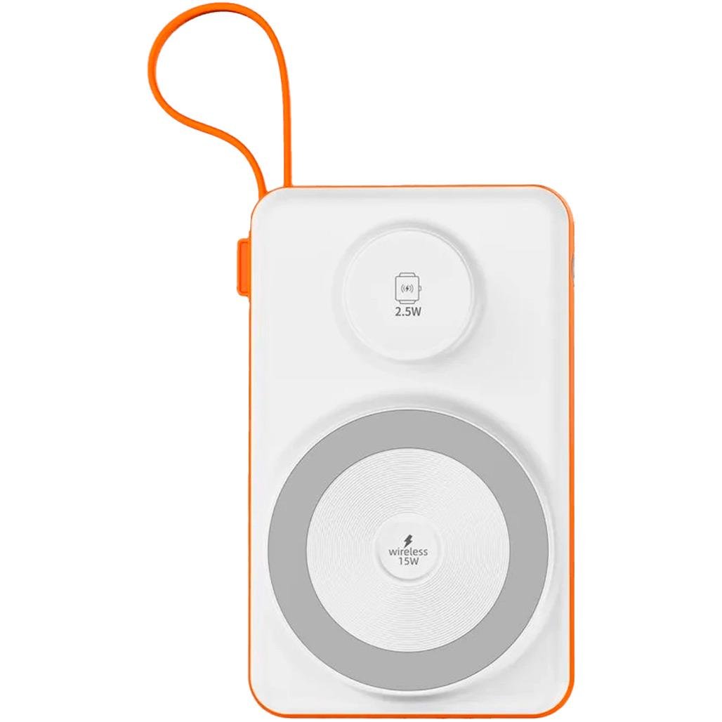 Зовнішній акумулятор WiWU Core 2 in 1 Wi-P007 10000 mAh 22,5w White/Orange