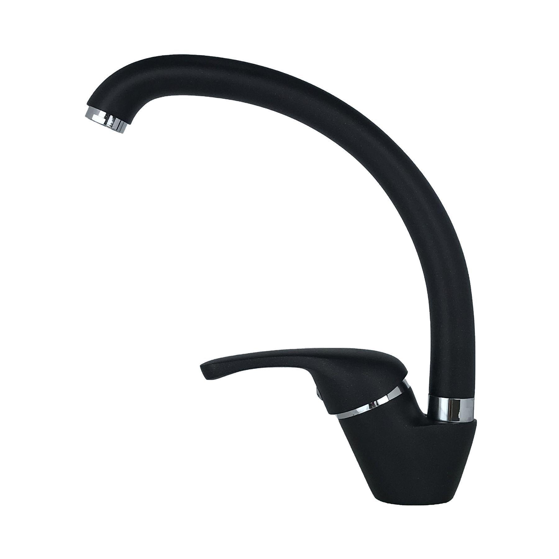 Смеситель для кухни Globus Lux Solly GLSO-0203S-Big-Onix с боковой ручкой на гайке (GSR-000017645)