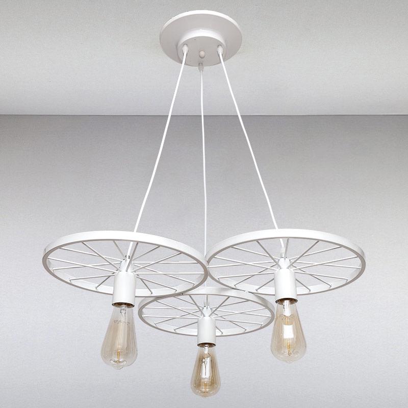 Люстра подвесная колесо Light House LS-14602-3 Белый