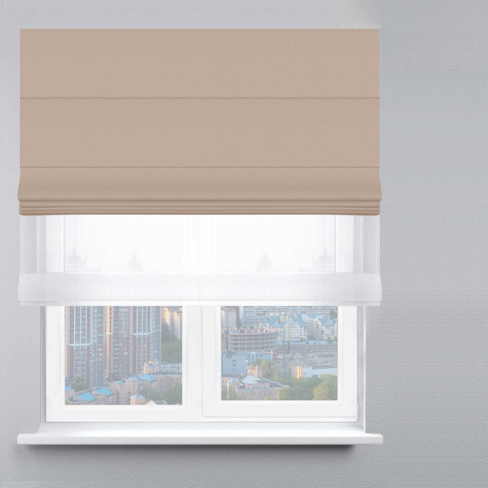 Римская штора день-ночь рогожка премиум 180х170 см Бежевый/Белый