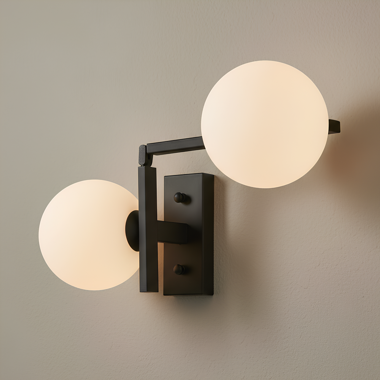 Бра Valeso с двумя сферическими плафонами под лампы Е14 Черный (BB84016-2 BK)