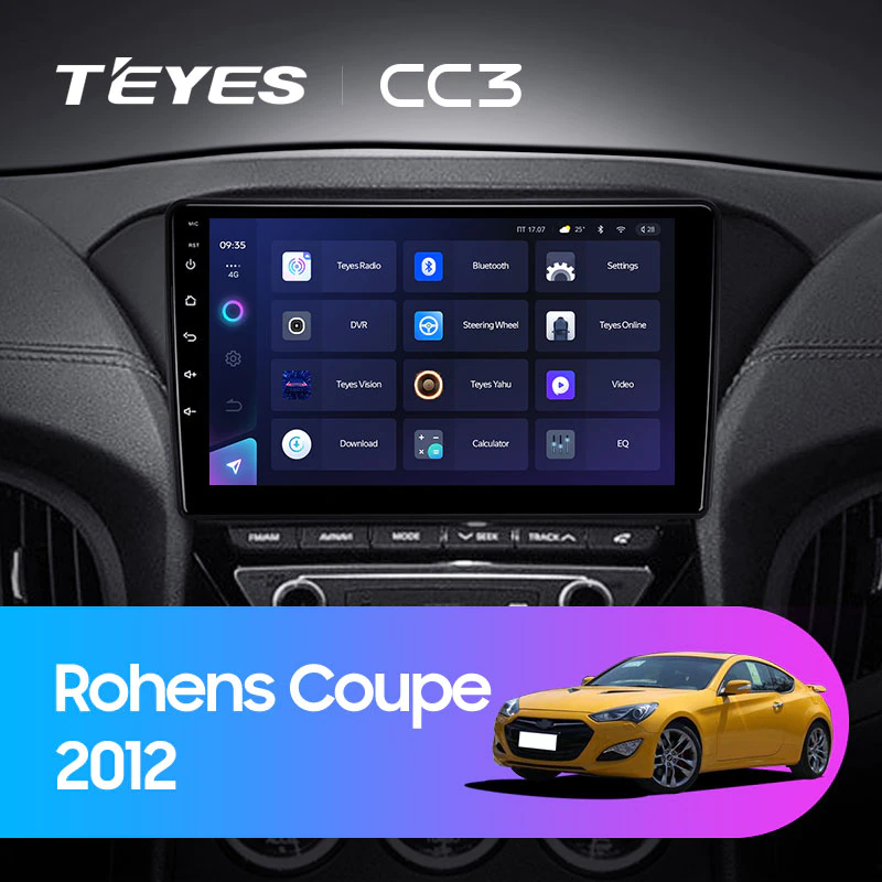 Автомагнітола штатна Teyes CC3 для Hyundai Rohens Coupe 2012 Android CC3 6+128G Wi-Fi+4G (1737463417) - фото 3