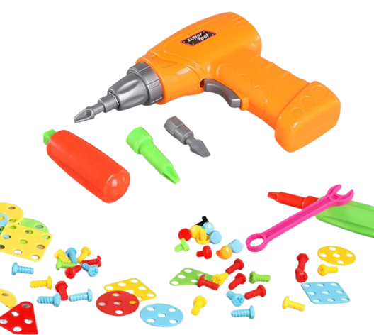 Конструктор детский Creative Puzzle Mosaic 4в1 винтовая мозаика с шуруповертом на батарейках 193 дет. (11566086)
