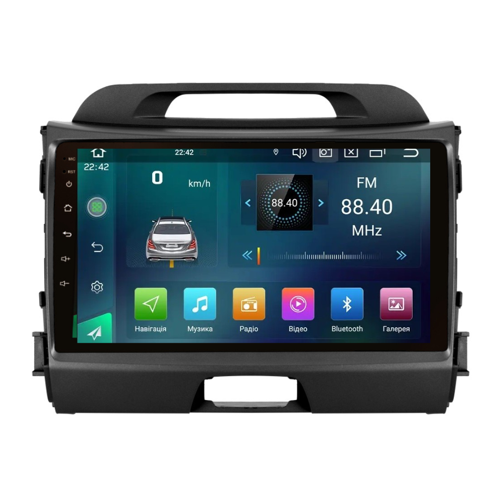 Магнитола штатная Cyclone C9-007 DSP Carplay 4/64 GB 4G для Kia Sportage 2011-2016 г. с большим экраном (AR-81247)