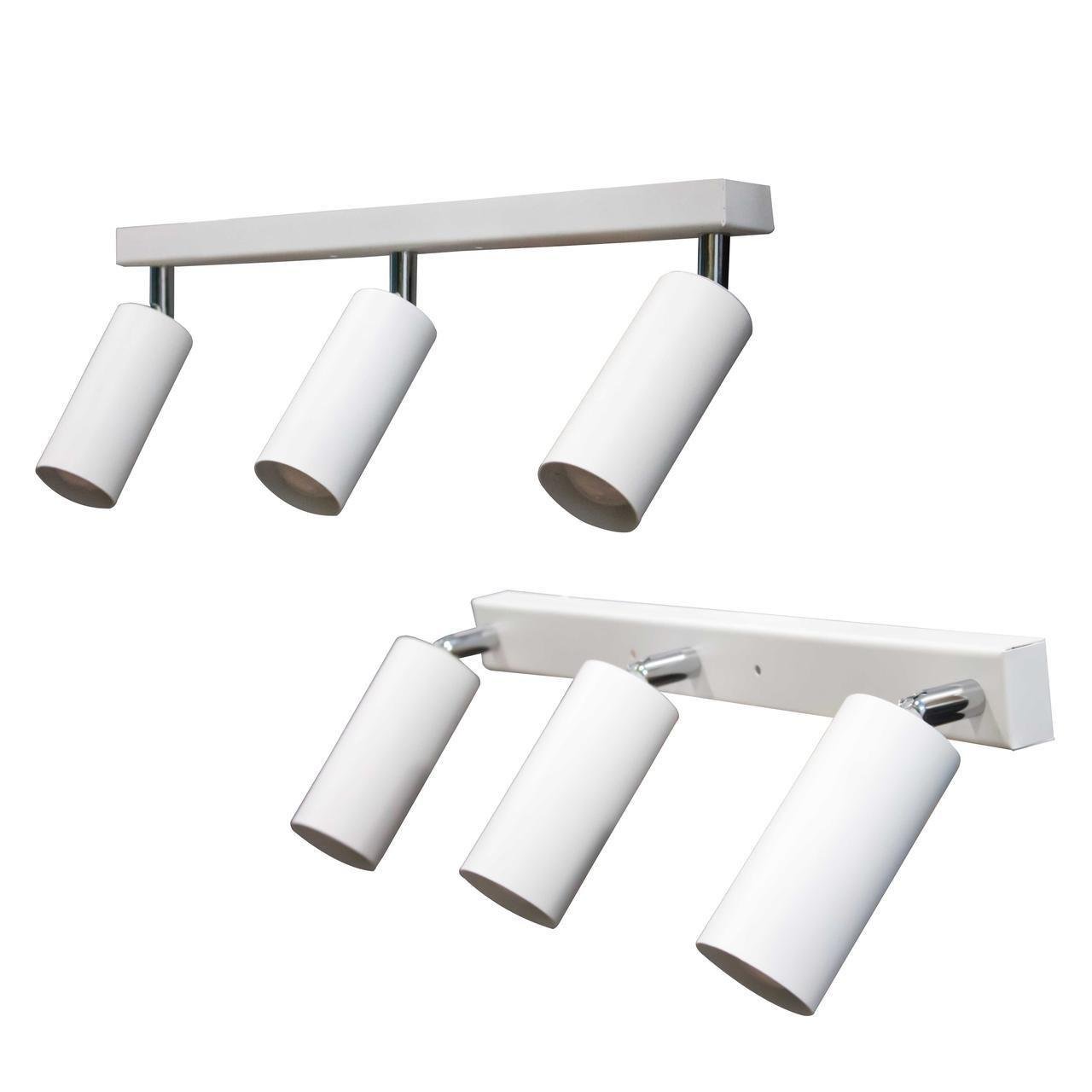 Светильник потолочный MSK Electric Tube под лампы Е27 с поворотным механизмом Белый (NL 1105-3 W) - фото 3