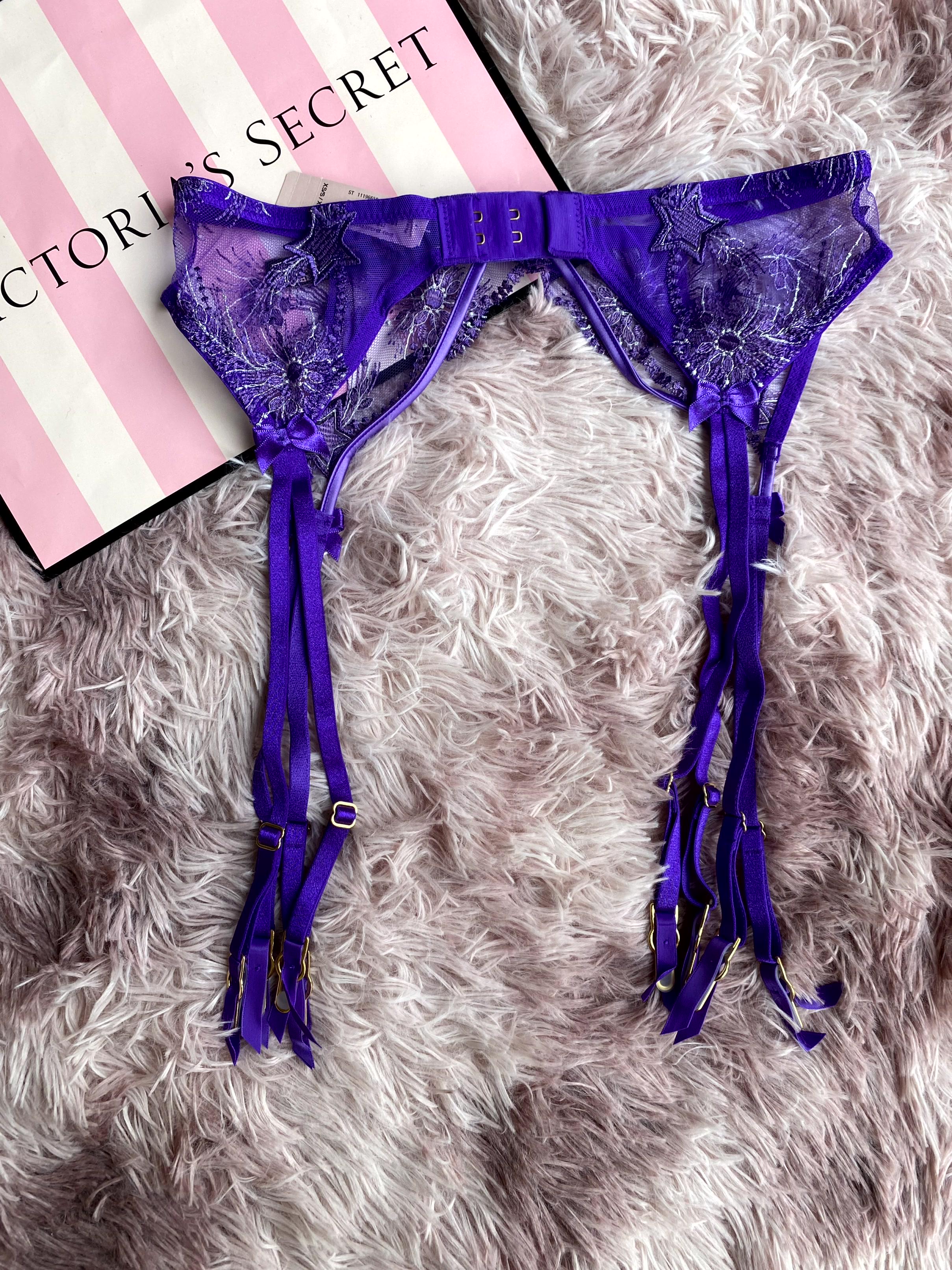 Пояс для чулок Victoria's Secret Very Sexy Starstruck Garter Belt XS/S Фиолетовый (26372762) - фото 11