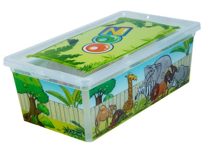 Контейнер с крышкой Qutu Light Box 5 л Zoo (MLM-LIGHT-BOX-S-K-ZOO-5L_)