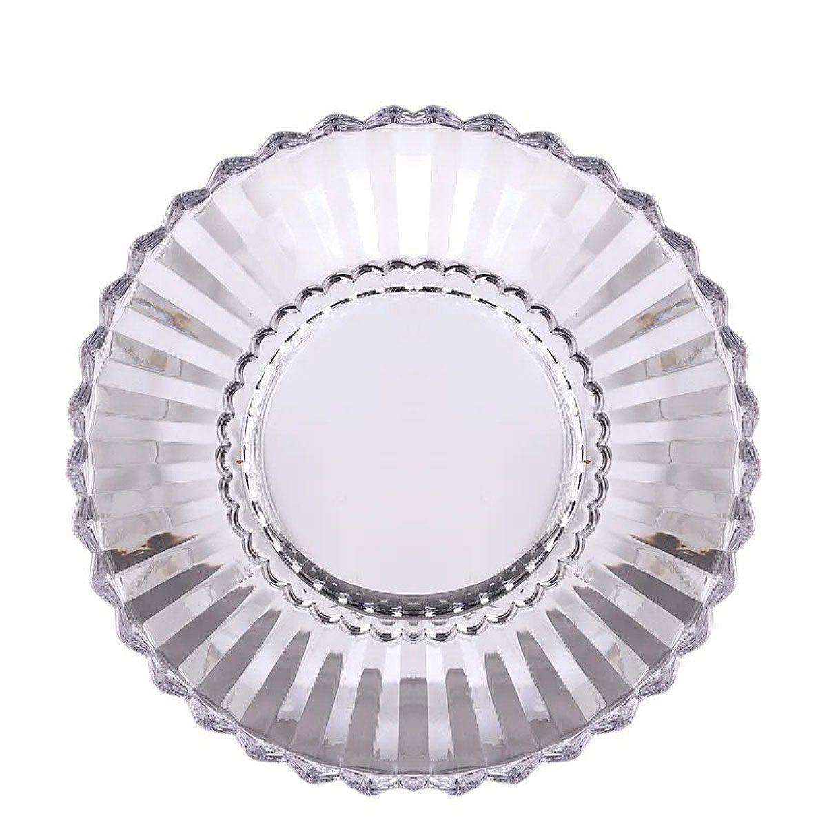 Блюдо сервировочное круглое HP-YH-32 Ø 28 см Прозрачный (A-033635)