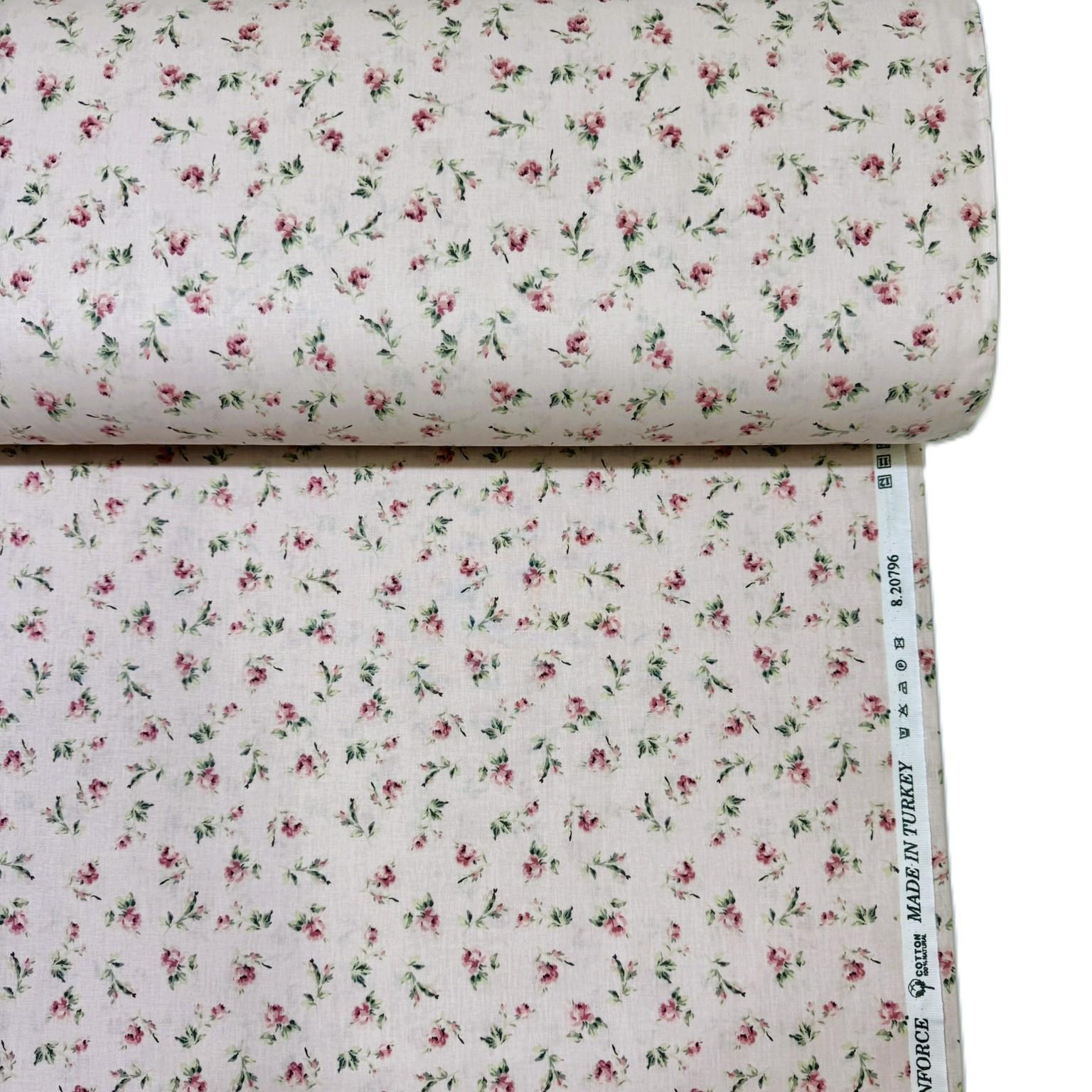 Ткань для постельного белья розочки ранфорс 240 см Бежевый (8/20796/34 01737)