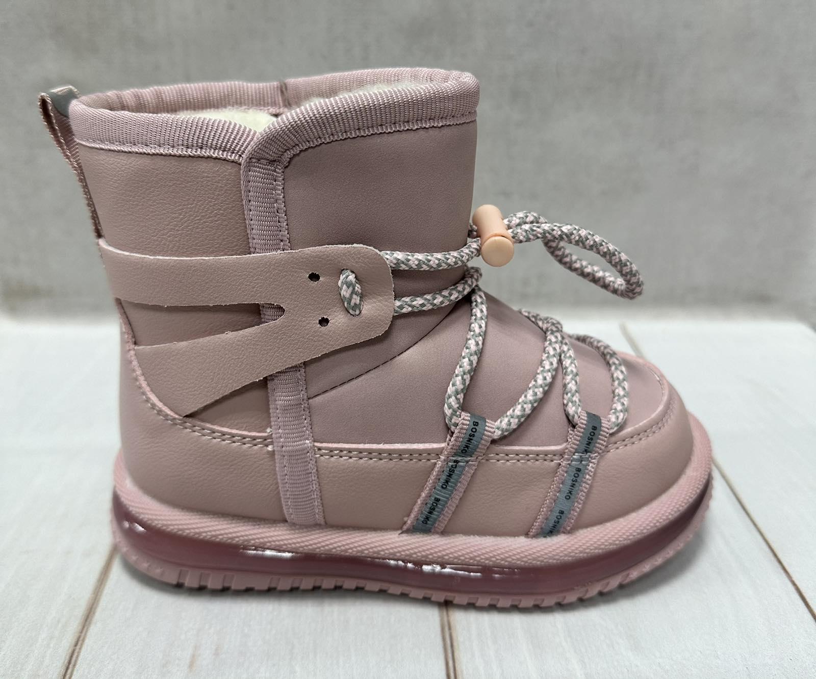 Чоботи зимові для дівчаток дутики W.Niko Рожевий р. 29 18 см