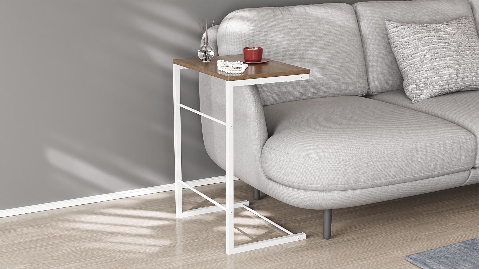 Столик Ferrum-decor Терри металл/ДСП 16 мм 650x440x330 мм Белый/Дуб Сонома Трюфель (FRD-104659) Столик Ferrum-decor Терри металл/ДСП 16 мм 650x440x330 мм Белый/Дуб Сонома Трюфель (FRD-104659)