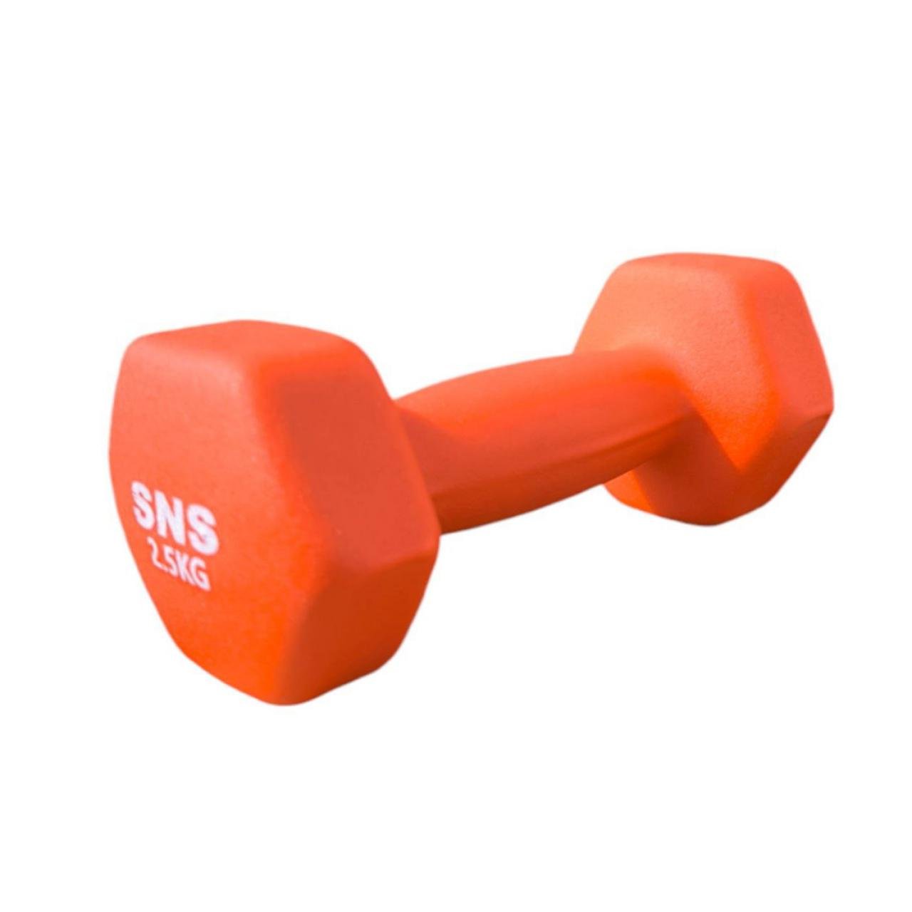 Гантелі для фітнесу SNS вінілові матові 2,5 кг 2 шт. Червоний - фото 1