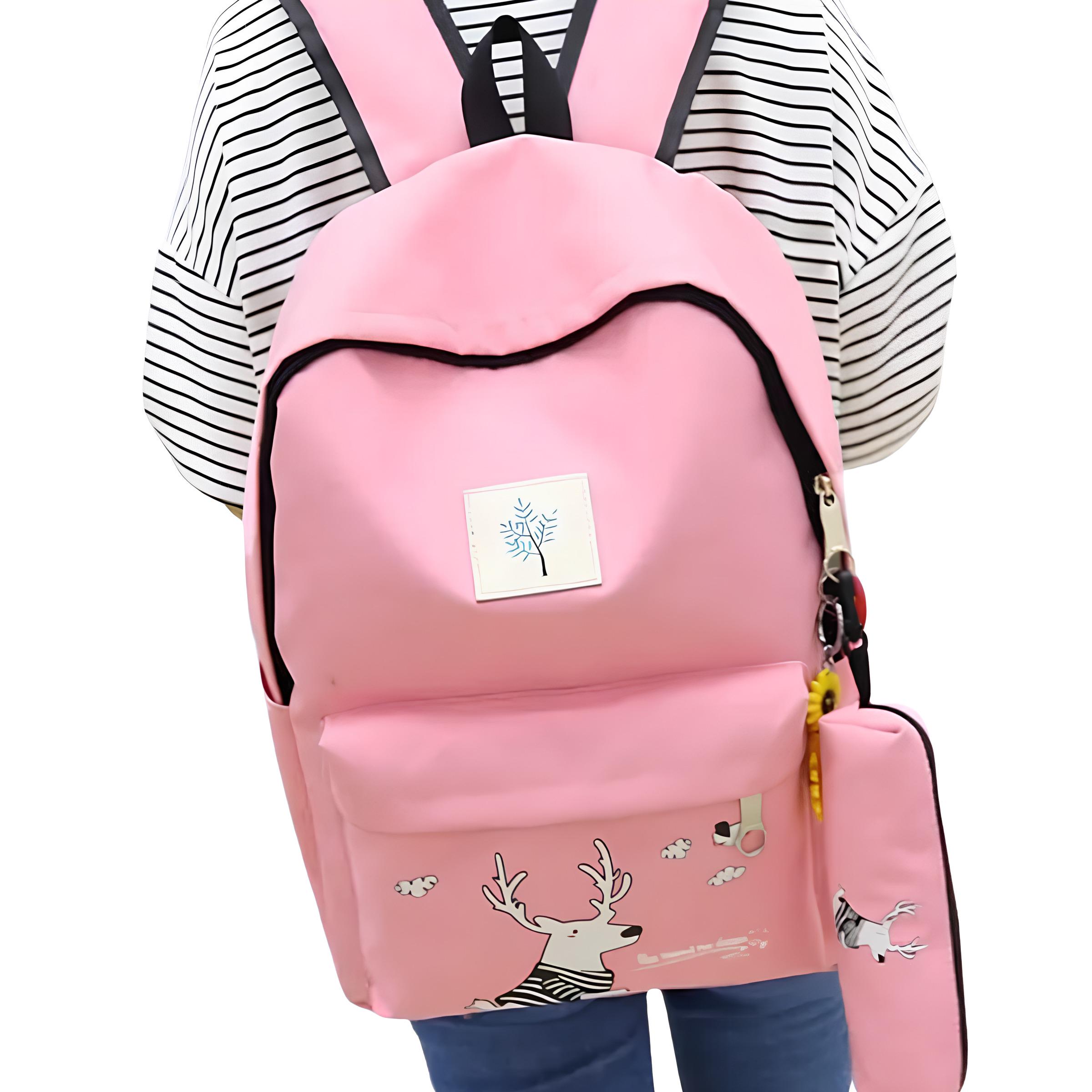 Набор 4в1 рюкзак/сумка/косметичка/пенал Розовый (29164458) - фото 3 Набор 4в1 рюкзак/сумка/косметичка/пенал Розовый (29164458) - фото 3