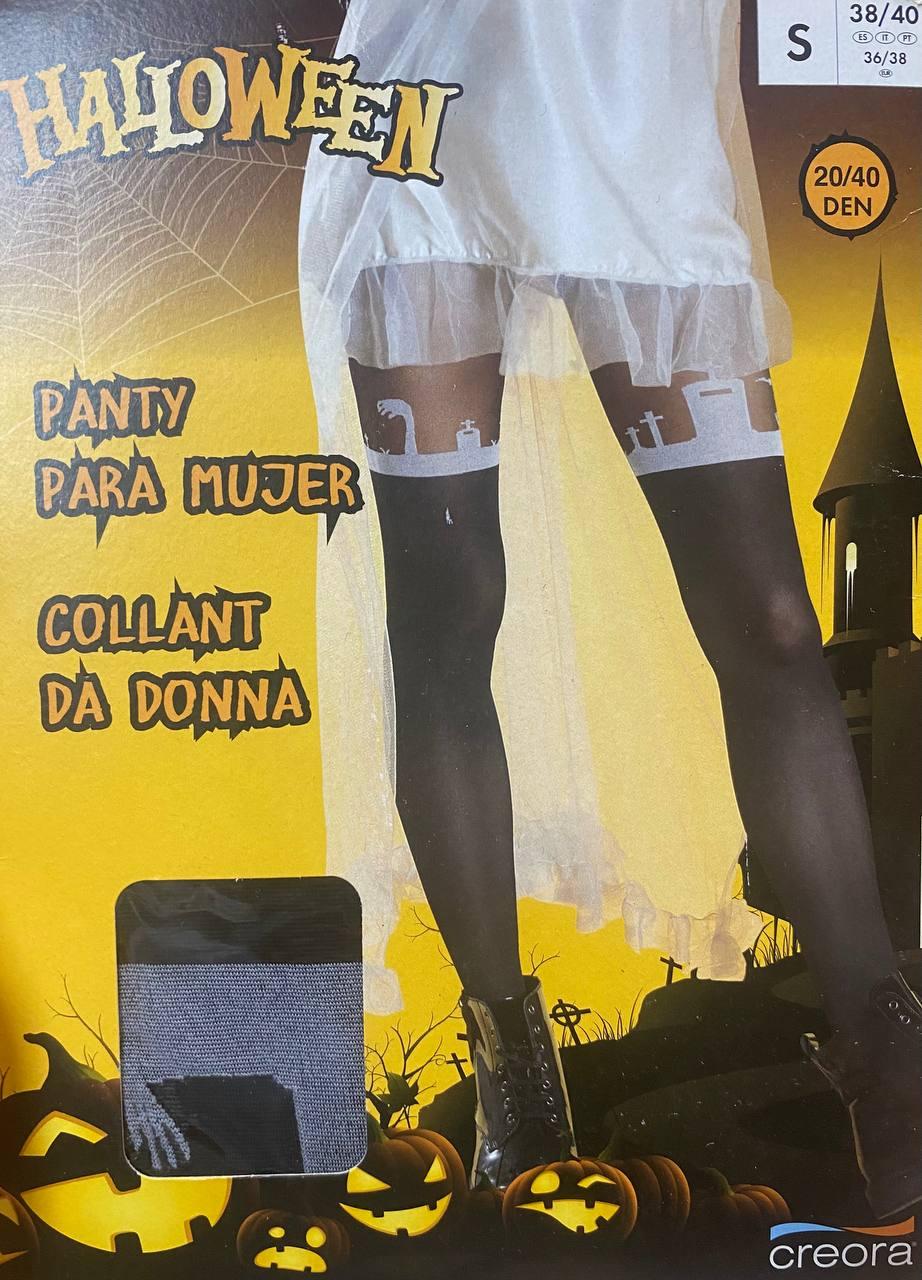 Колготки Кладбище на Хэллоуин 20\40 den S р. 38-40 Черный (L0532) - фото 3