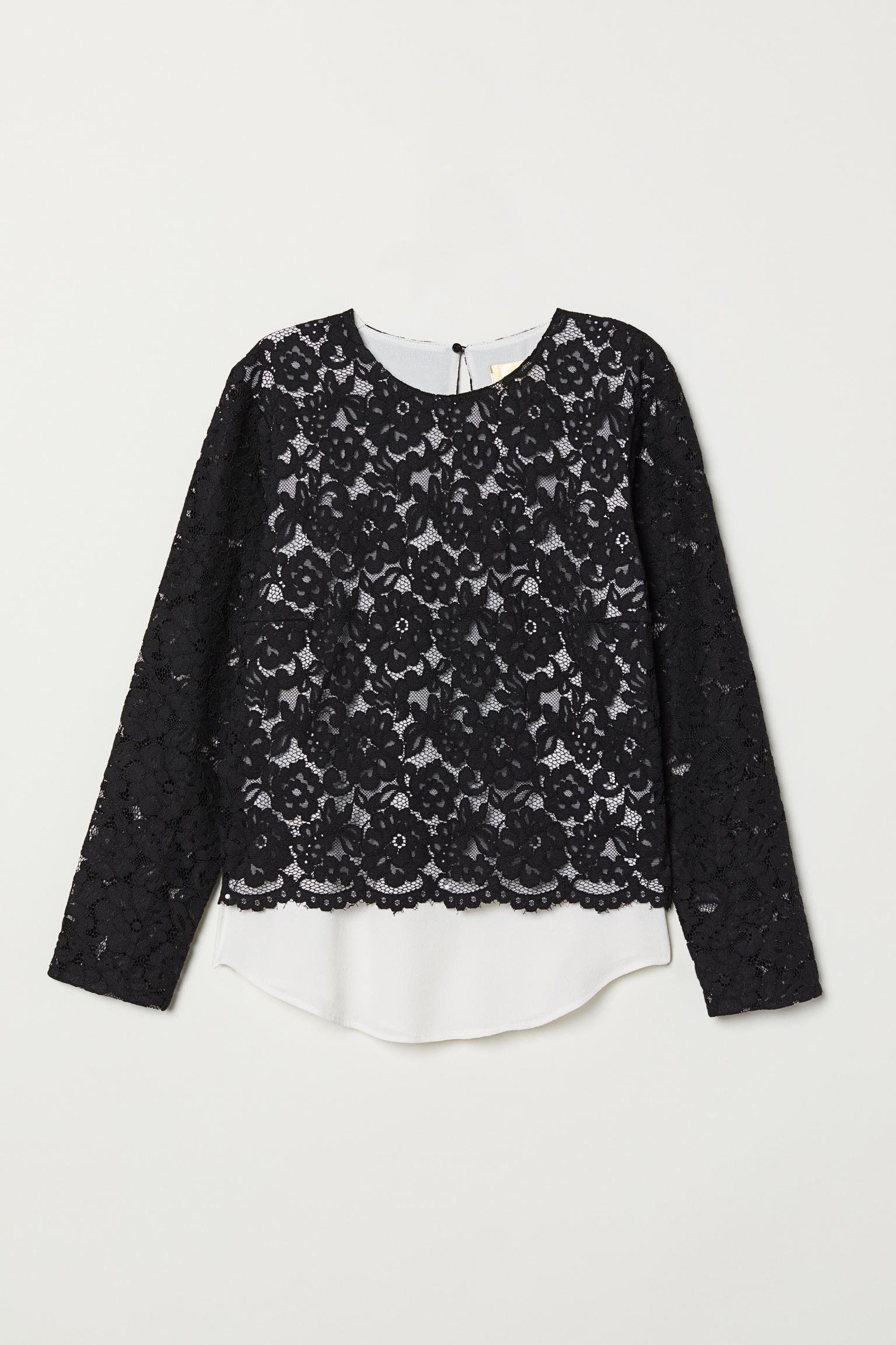 Блуза H&M р. 34 Чорний (1402663466)