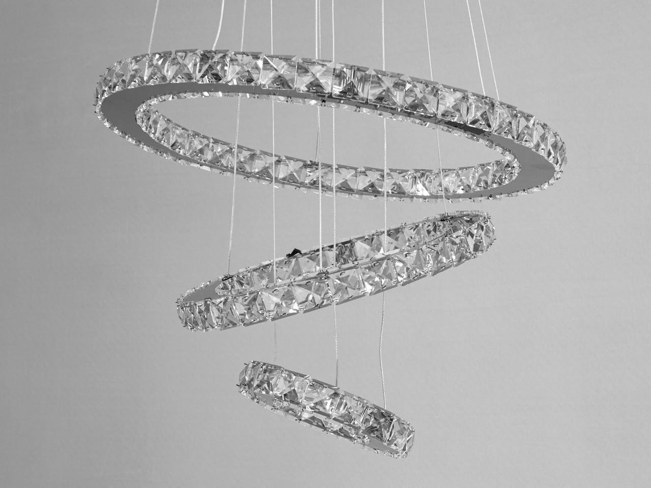 Люстра-підвіс кришталева LED 7201-6W/480+340+190HR (2437589204)