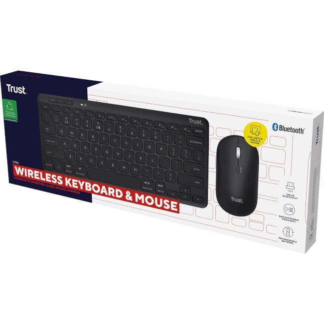 Клавіатура та миша Trust Lyra Wl Keyboard & Mouse Us Чорний (24843) - фото 6