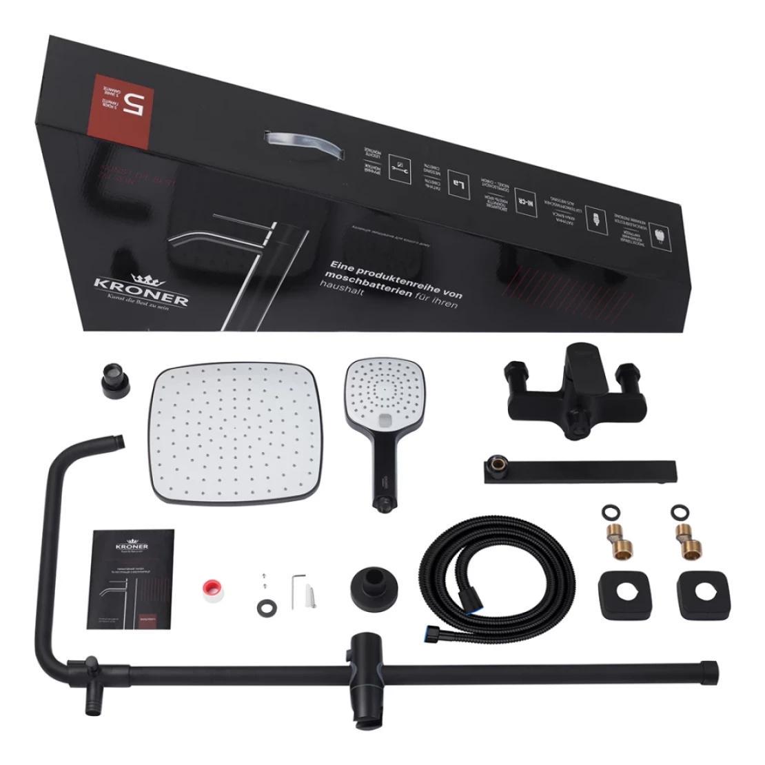 Душевая система Kroner KRP Armada SCH067 Черный (CV031704) - фото 13 Душевая система Kroner KRP Armada SCH067 Черный (CV031704) - фото 13