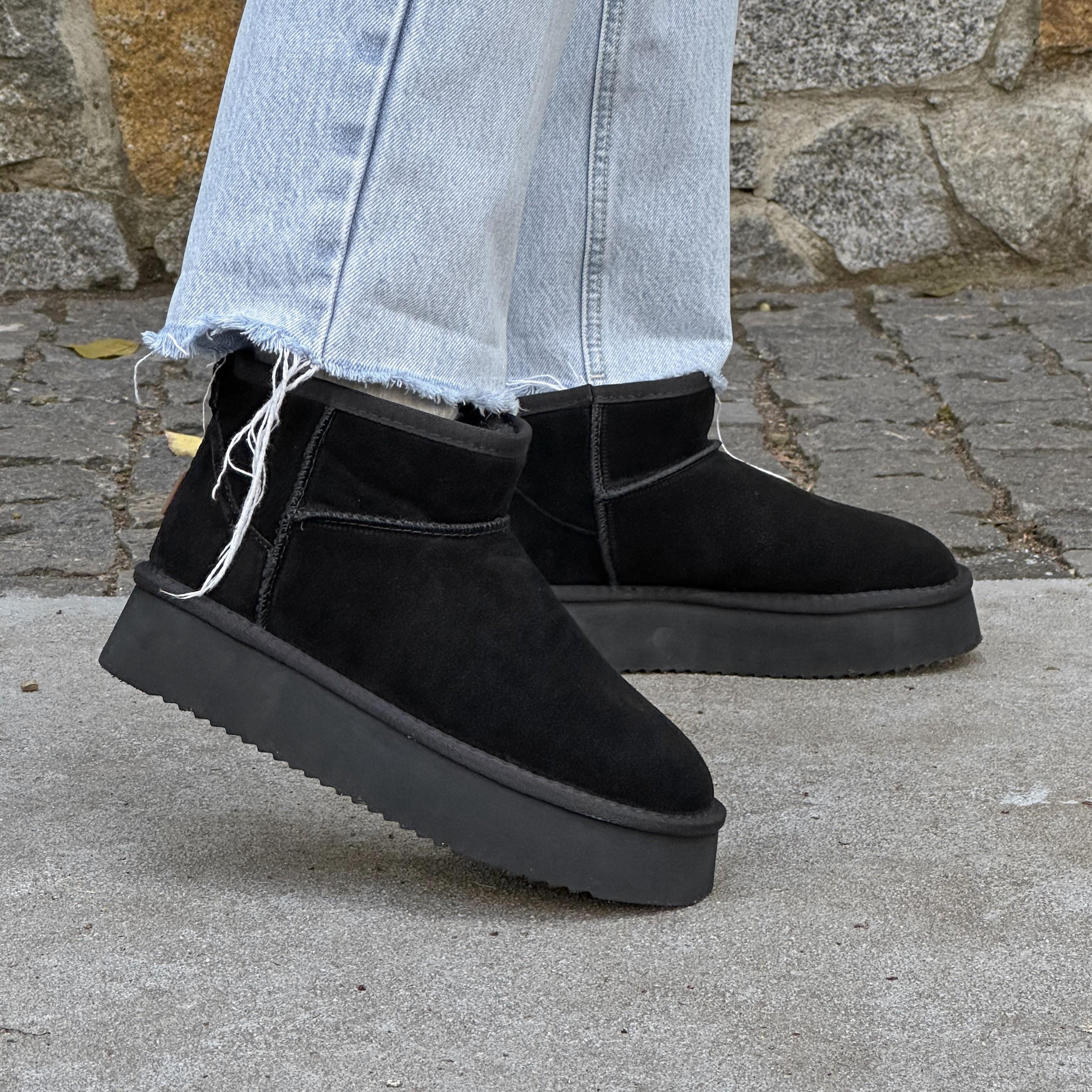 Угги из меха и натуральной замши (A801-40) - фото 4