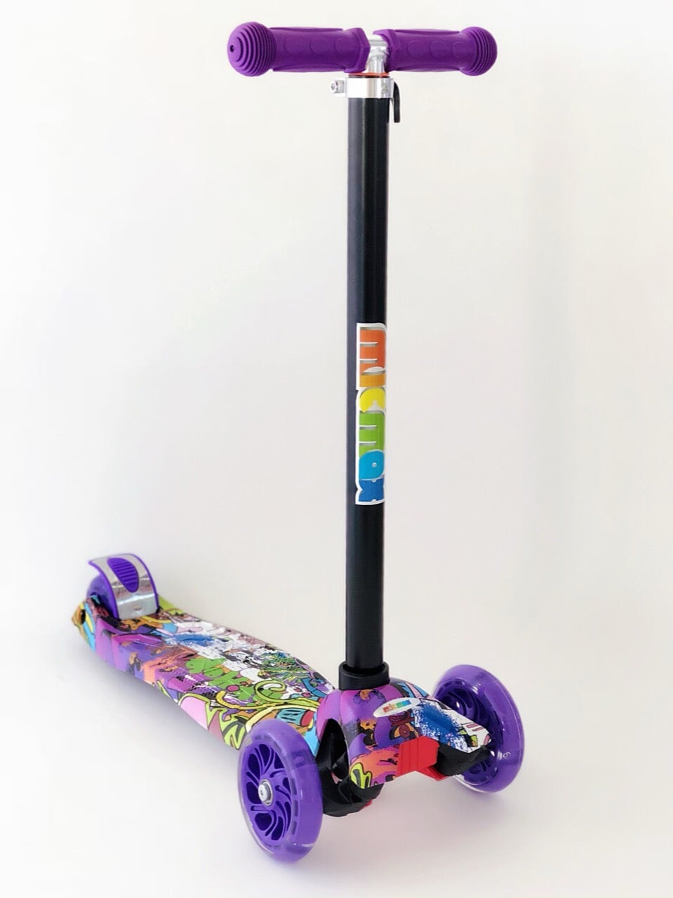 Самокат детский MicMax Scooter Pro 030 с подсветкой колес Фиолетовый (030-purp)