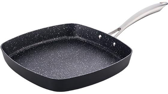 Сковорода-гриль Bergner Vita 28х28 см с антипригарным покрытием Черный (BGIC-1516)