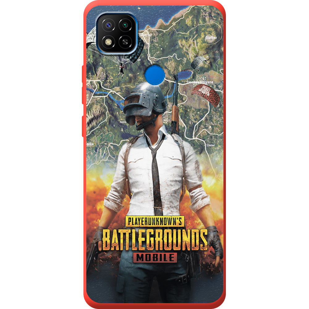 Чехол BoxFace Xiaomi Redmi 9C PUBG Mobile Красный силикон (40879-up2309-44021)