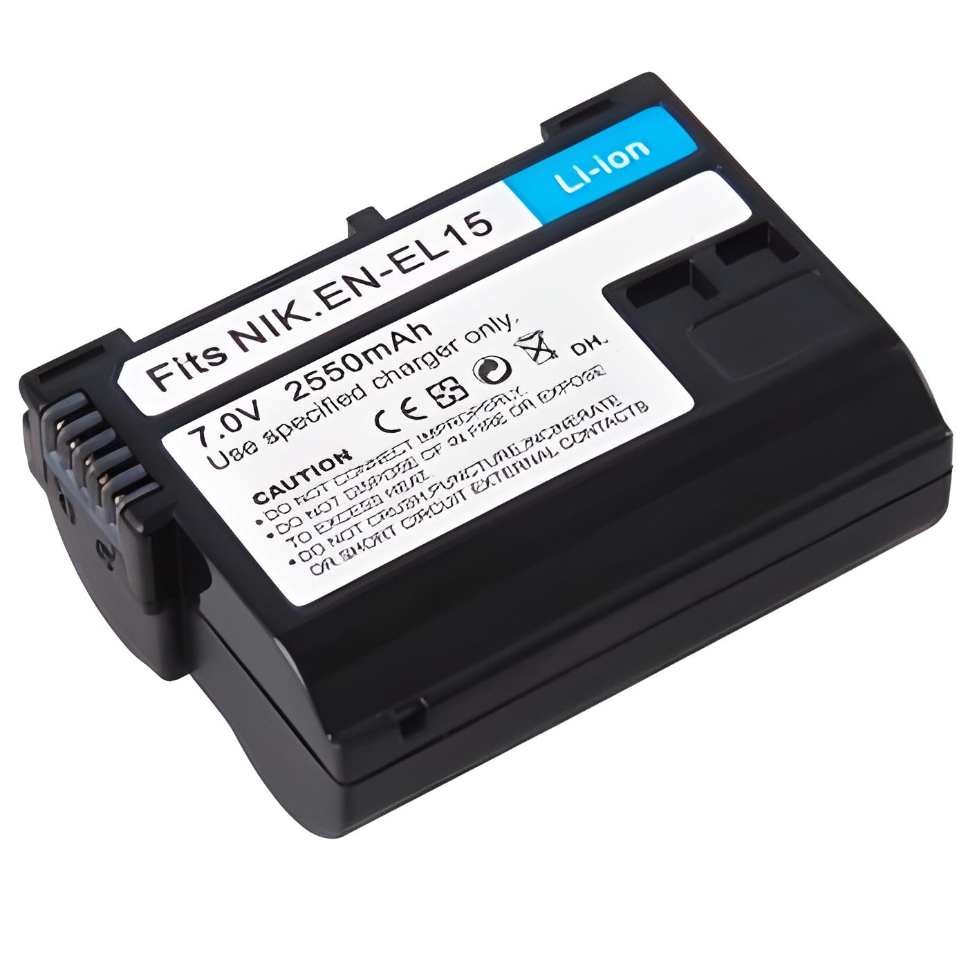 Аккумулятор для камер Nikon D7000 D7100 D7200 D7500 D600 D610 D800 D810 EN-EL15 A аналог 2550 ma