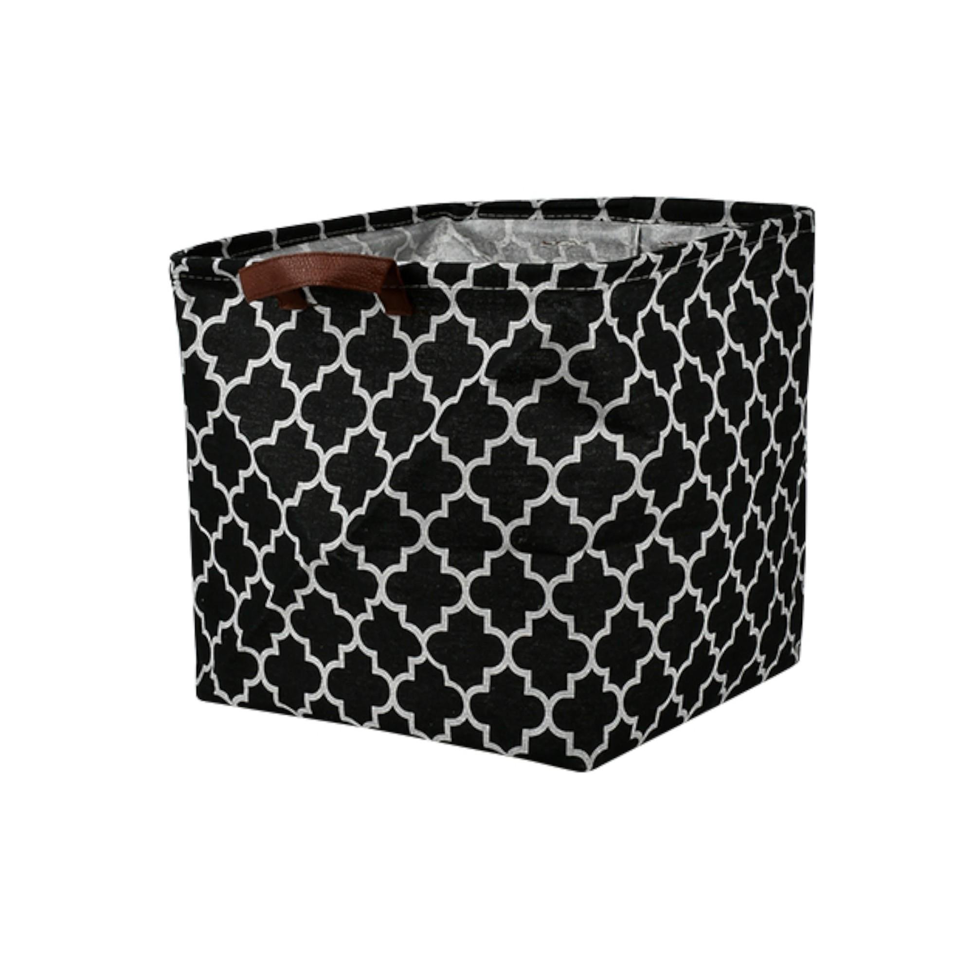 Кошик з ручками Stenson ABCD 5 32х32 см Чорний (R32364)