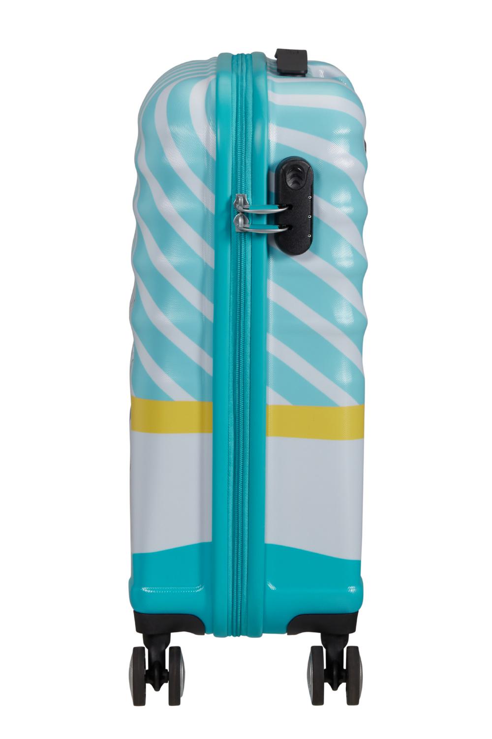 Чемодан American Tourister Wavebreaker Disney - Kiss 55х40х20 см Голубой (31C/31001) - фото 4