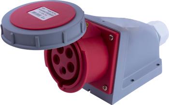 Силовая розетка E.NEXT e.socket.115.16.67 3P+N+PE 16А 400 В стационарная IP67 Красный (i082009) - фото 2
