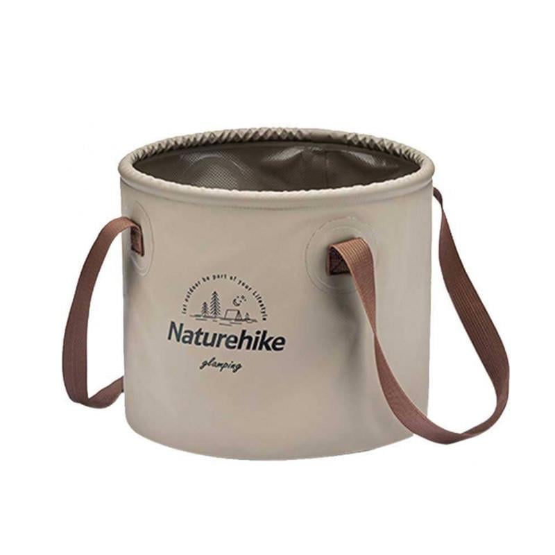 Ведро складное Naturehike NH20SJ040 Round bucket PVC 10 л Light Coffee (6927595764619)
