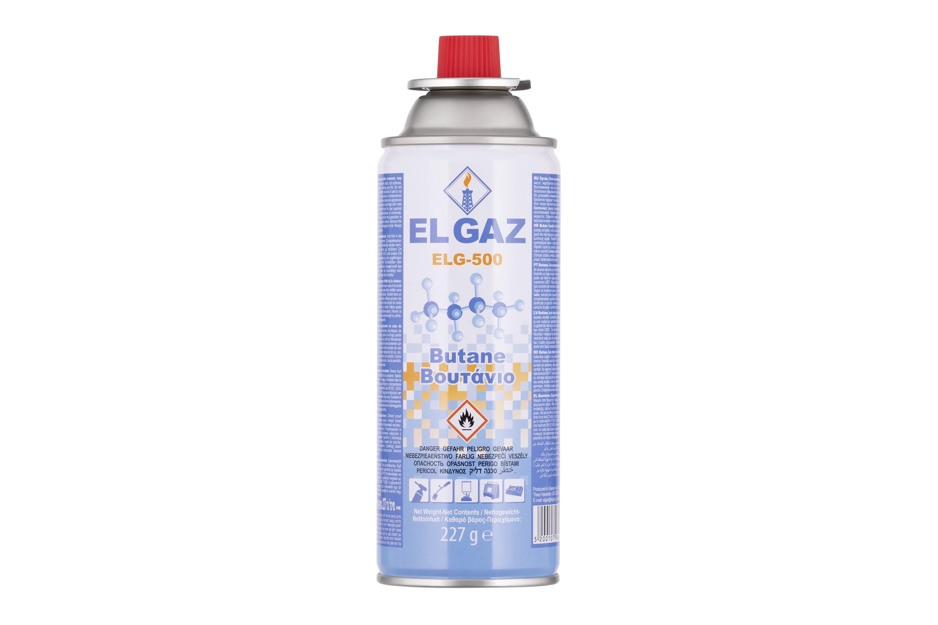 Балон-картридж газовий EL GAZ ELG-500 цанговий бутан 227 г (ERC-104ELG-500)